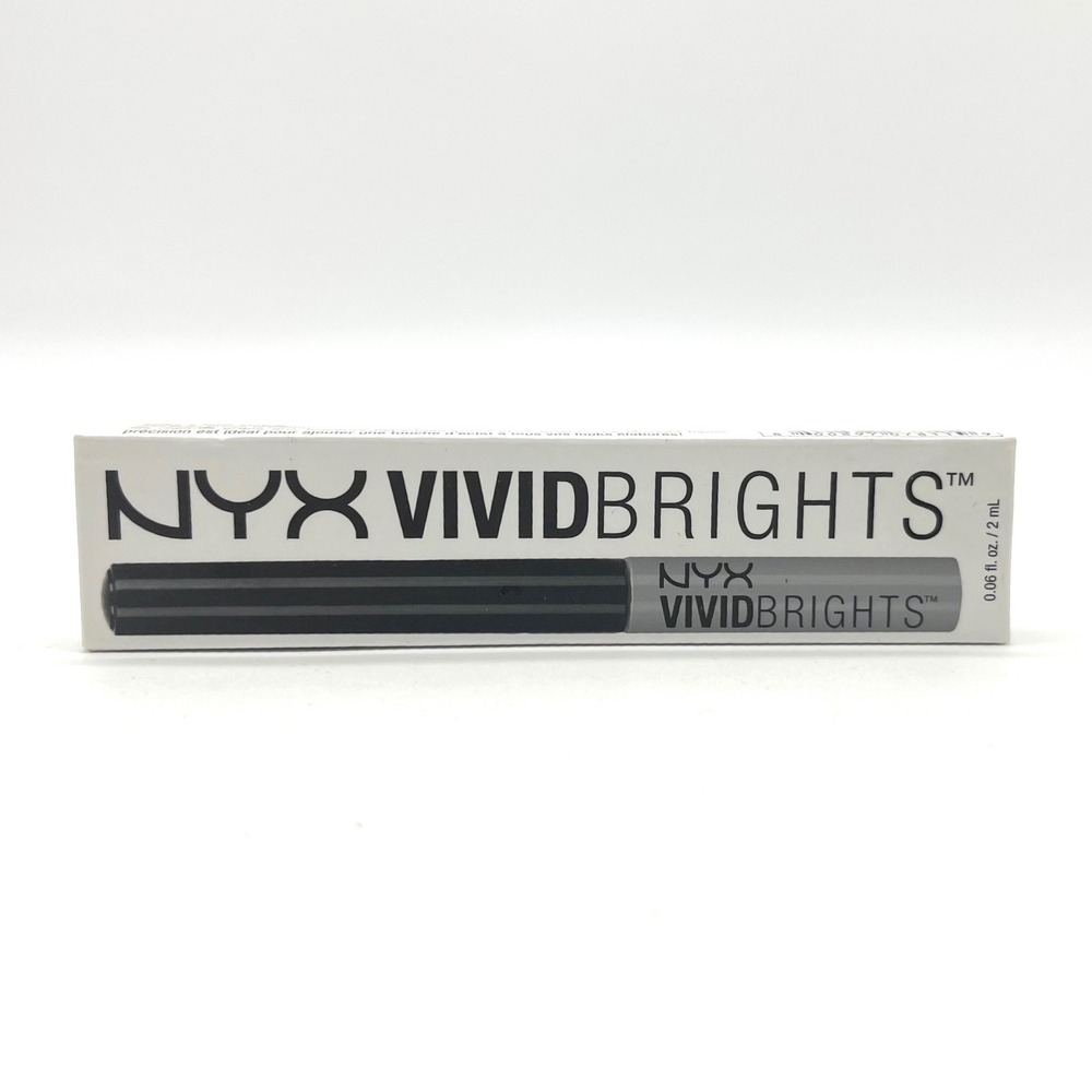 NYX Vivid Brights Liquid Eyeliner VBL10 Gunmetal Gray Waterproof Bold Pigment